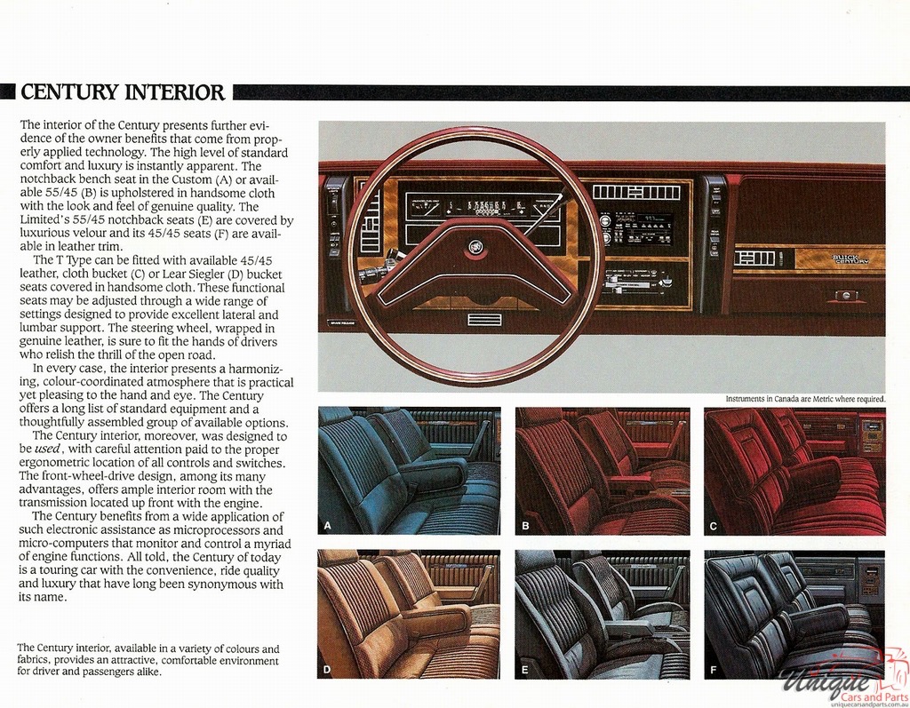 1986 Buick Century (Canada) Brochure Page 5